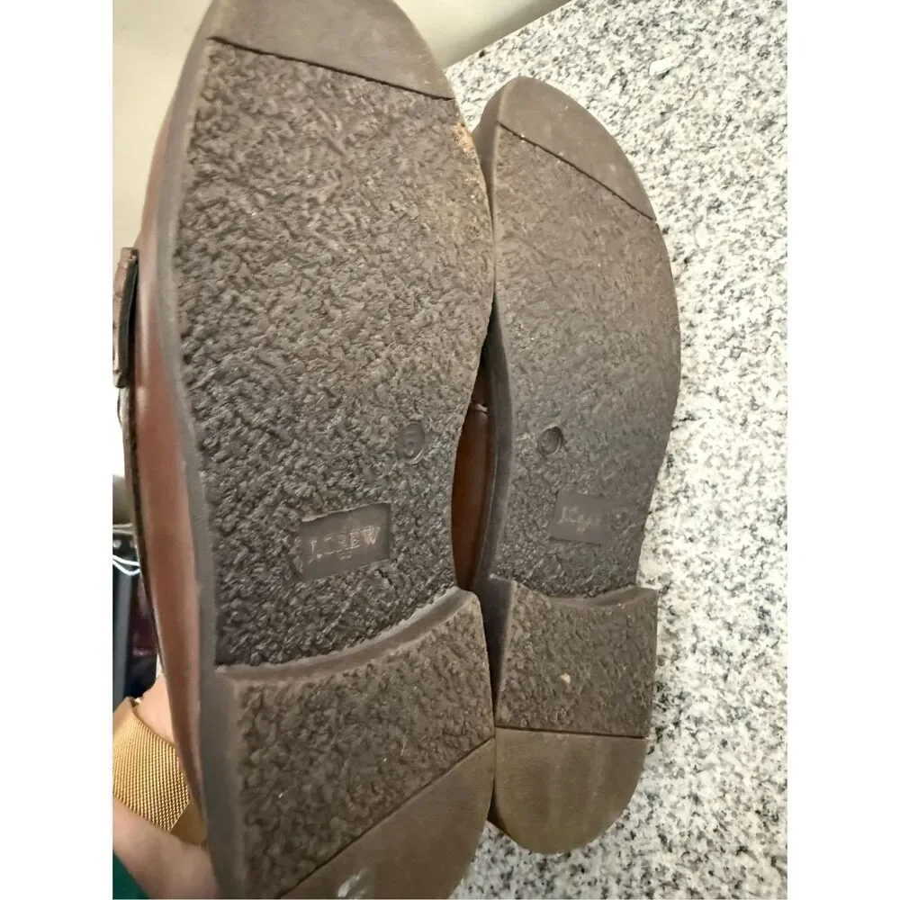 J Crew BO490 Boys' penny loafers Dress Shoes Brown Kids Size 5